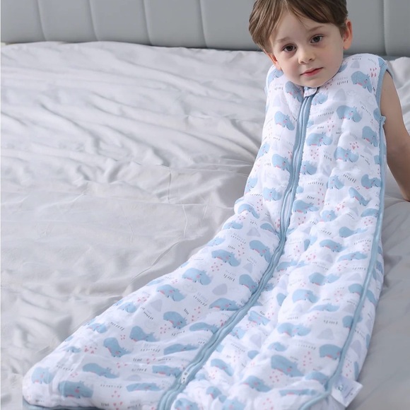 💥HP💥 Organic Cotton Muslin Elephant Print Toddler baby kids Sleep Sack 18-24 - Picture 3 of 11